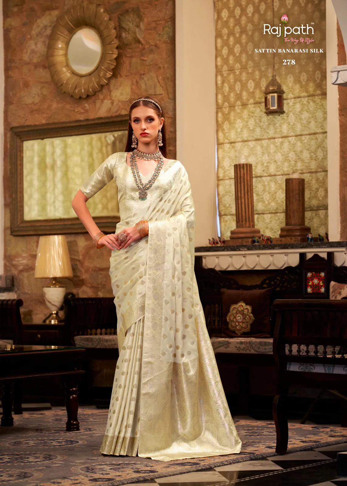 Shella Gold By Rajpath Soft Sattin Silk Saree Wholesale Clothing Suppliers In India